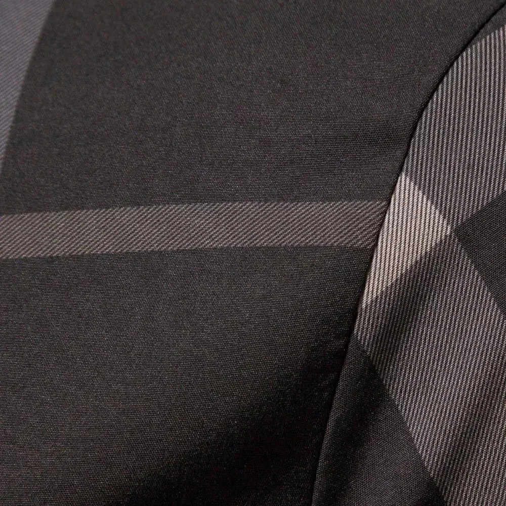 Black Casual Mens Plaid Print Shirt - Picture 5 of 5